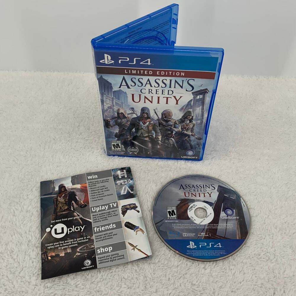 Assassins Creed Unity PS4 Game 2014 Limited Edition Sony PlayStation 4 Tested